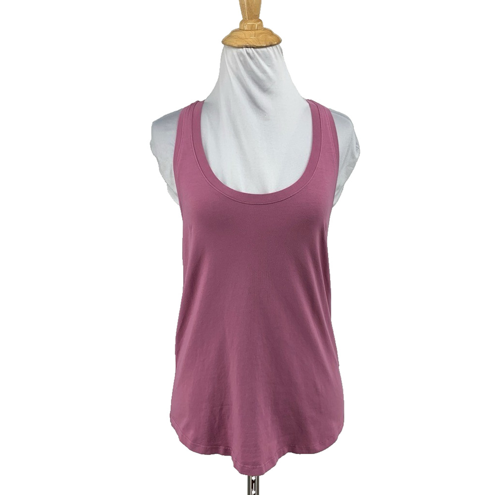 Lululemon Tank Top Womens 6 Plum Racerback Low Scoop Neck Moisture Wick Yoga